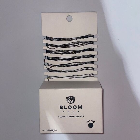 Bloom Room 60 ct LED Mini Black Wire with Warm White String Lights - Picture 2 of 4